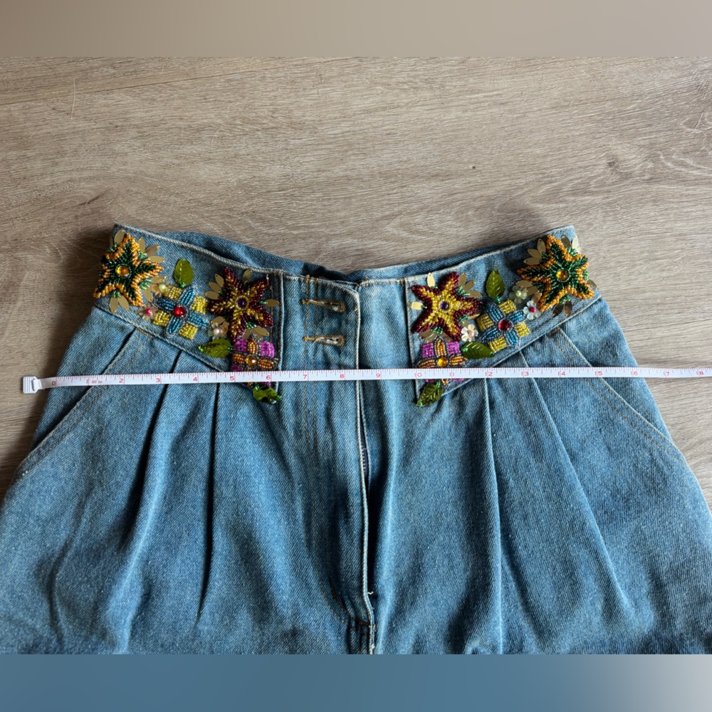 Vintage culottes/mom jeans with beading - Picture 5 of 9